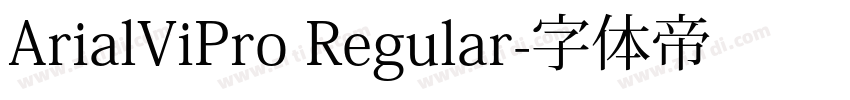 ArialViPro Regular字体转换
